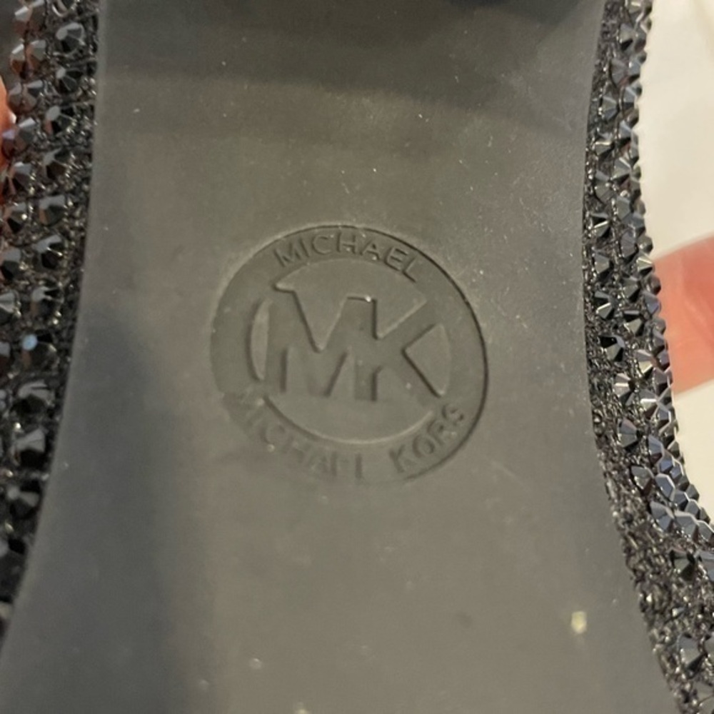 Micheal Kors | Black Arabella Sparkle Round Toe Classic Elegance Mini Pump Shoe - Picture 15 of 16